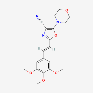 5-(4-morpholinyl)-2-[2-(3,4,5-trimethoxyphenyl)vinyl]-1,3-oxazole-4-carbonitrile