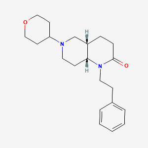 (4aS,8aR)-6-(oxan-4-yl)-1-(2-phenylethyl)-4,4a,5,7,8,8a-hexahydro-3H-1,6-naphthyridin-2-one