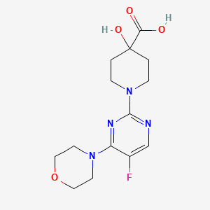 1-(5-fluoro-4-morpholin-4-ylpyrimidin-2-yl)-4-hydroxypiperidine-4-carboxylic acid