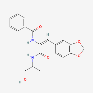 N-[2-(1,3-benzodioxol-5-yl)-1-({[1-(hydroxymethyl)propyl]amino}carbonyl)vinyl]benzamide