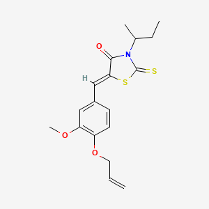 molecular formula C18H21NO3S2 B5486835 5-[4-(allyloxy)-3-methoxybenzylidene]-3-sec-butyl-2-thioxo-1,3-thiazolidin-4-one 