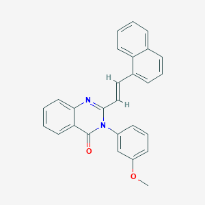 molecular formula C27H20N2O2 B5486844 3-(3-methoxyphenyl)-2-[2-(1-naphthyl)vinyl]-4(3H)-quinazolinone 