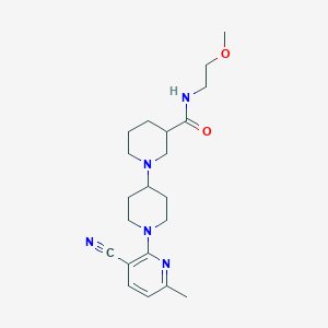 molecular formula C21H31N5O2 B5486857 1'-(3-cyano-6-methylpyridin-2-yl)-N-(2-methoxyethyl)-1,4'-bipiperidine-3-carboxamide 