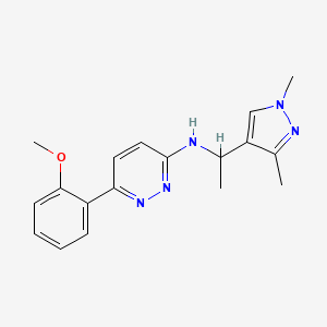 N-[1-(1,3-dimethyl-1H-pyrazol-4-yl)ethyl]-6-(2-methoxyphenyl)pyridazin-3-amine