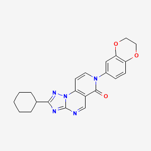 2-cyclohexyl-7-(2,3-dihydro-1,4-benzodioxin-6-yl)pyrido[3,4-e][1,2,4]triazolo[1,5-a]pyrimidin-6(7H)-one