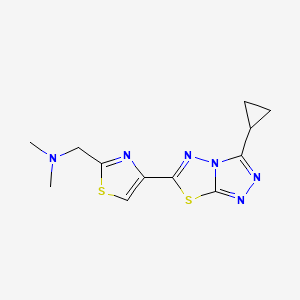 1-[4-(3-cyclopropyl[1,2,4]triazolo[3,4-b][1,3,4]thiadiazol-6-yl)-1,3-thiazol-2-yl]-N,N-dimethylmethanamine