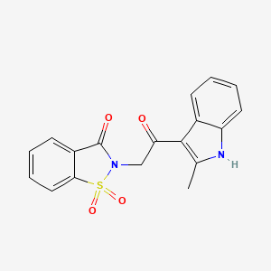 2-[2-(2-methyl-1H-indol-3-yl)-2-oxoethyl]-1,2-benzisothiazol-3(2H)-one 1,1-dioxide