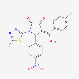 3-hydroxy-4-(4-methylbenzoyl)-1-(5-methyl-1,3,4-thiadiazol-2-yl)-5-(4-nitrophenyl)-1,5-dihydro-2H-pyrrol-2-one