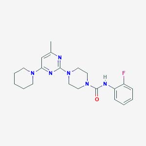N-(2-fluorophenyl)-4-[4-methyl-6-(1-piperidinyl)-2-pyrimidinyl]-1-piperazinecarboxamide