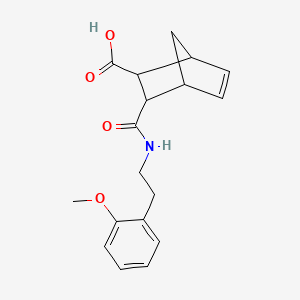 molecular formula C18H21NO4 B5486949 3-({[2-(2-methoxyphenyl)ethyl]amino}carbonyl)bicyclo[2.2.1]hept-5-ene-2-carboxylic acid 