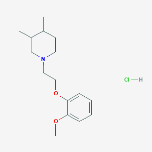 molecular formula C16H26ClNO2 B5486964 1-[2-(2-methoxyphenoxy)ethyl]-3,4-dimethylpiperidine hydrochloride 