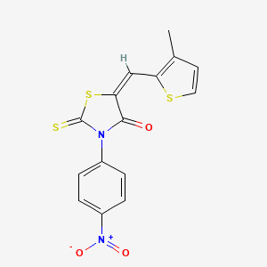5-[(3-methyl-2-thienyl)methylene]-3-(4-nitrophenyl)-2-thioxo-1,3-thiazolidin-4-one