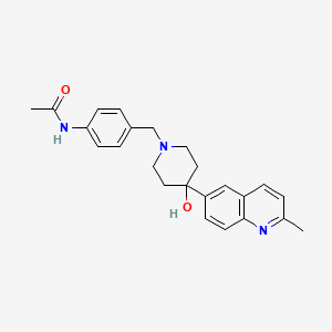 N-(4-{[4-hydroxy-4-(2-methylquinolin-6-yl)piperidin-1-yl]methyl}phenyl)acetamide