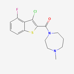 molecular formula C15H16ClFN2OS B5486998 1-[(3-chloro-4-fluoro-1-benzothien-2-yl)carbonyl]-4-methyl-1,4-diazepane 