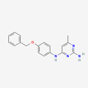 molecular formula C18H18N4O B5487020 N~4~-[4-(benzyloxy)phenyl]-6-methyl-2,4-pyrimidinediamine 