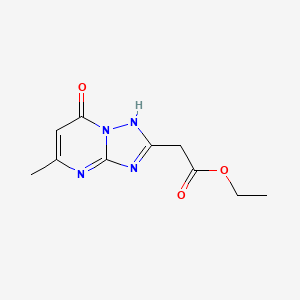 ethyl (5-methyl-7-oxo-4,7-dihydro[1,2,4]triazolo[1,5-a]pyrimidin-2-yl)acetate