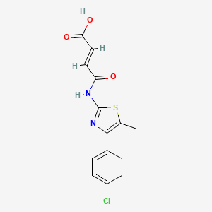 molecular formula C14H11ClN2O3S B5487049 4-{[4-(4-chlorophenyl)-5-methyl-1,3-thiazol-2-yl]amino}-4-oxo-2-butenoic acid 