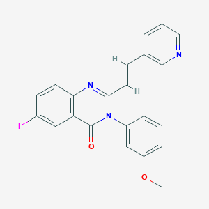 6-iodo-3-(3-methoxyphenyl)-2-[2-(3-pyridinyl)vinyl]-4(3H)-quinazolinone