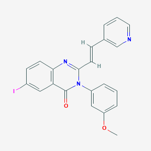 molecular formula C22H16IN3O2 B5487056 6-iodo-3-(3-methoxyphenyl)-2-[2-(3-pyridinyl)vinyl]-4(3H)-quinazolinone 