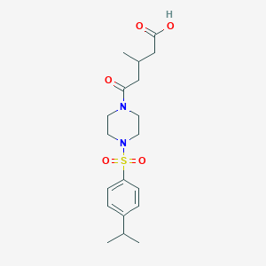 5-{4-[(4-isopropylphenyl)sulfonyl]-1-piperazinyl}-3-methyl-5-oxopentanoic acid