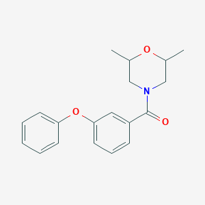 molecular formula C19H21NO3 B5487084 2,6-dimethyl-4-(3-phenoxybenzoyl)morpholine 