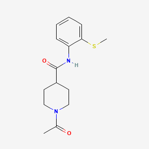 1-acetyl-N-[2-(methylthio)phenyl]-4-piperidinecarboxamide