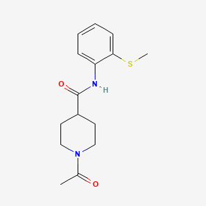 molecular formula C15H20N2O2S B5487090 1-acetyl-N-[2-(methylsulfanyl)phenyl]piperidine-4-carboxamide 