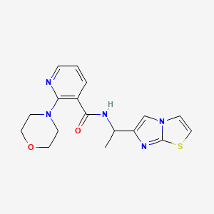 N-(1-imidazo[2,1-b][1,3]thiazol-6-ylethyl)-2-morpholin-4-ylnicotinamide