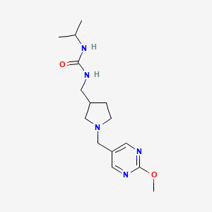 molecular formula C15H25N5O2 B5487107 N-isopropyl-N'-({1-[(2-methoxypyrimidin-5-yl)methyl]pyrrolidin-3-yl}methyl)urea 