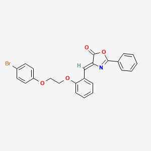 molecular formula C24H18BrNO4 B5487122 4-{2-[2-(4-bromophenoxy)ethoxy]benzylidene}-2-phenyl-1,3-oxazol-5(4H)-one 