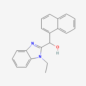 molecular formula C20H18N2O B5487124 (1-ethyl-1H-benzimidazol-2-yl)(1-naphthyl)methanol 