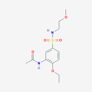 molecular formula C13H20N2O5S B5487178 N-(2-ethoxy-5-{[(2-methoxyethyl)amino]sulfonyl}phenyl)acetamide 