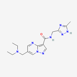 6-[(diethylamino)methyl]-N-[(5-methyl-1H-1,2,4-triazol-3-yl)methyl]pyrazolo[1,5-a]pyrimidine-3-carboxamide