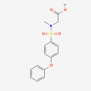molecular formula C15H15NO5S B5487230 N-methyl-N-[(4-phenoxyphenyl)sulfonyl]glycine 