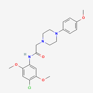 molecular formula C21H26ClN3O4 B5487254 N-(4-chloro-2,5-dimethoxyphenyl)-2-[4-(4-methoxyphenyl)-1-piperazinyl]acetamide 