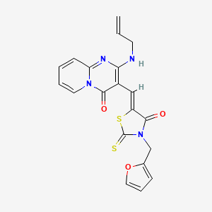 molecular formula C20H16N4O3S2 B5487280 2-(allylamino)-3-{[3-(2-furylmethyl)-4-oxo-2-thioxo-1,3-thiazolidin-5-ylidene]methyl}-4H-pyrido[1,2-a]pyrimidin-4-one 