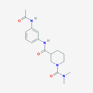 molecular formula C17H24N4O3 B5487324 N~3~-[3-(acetylamino)phenyl]-N~1~,N~1~-dimethyl-1,3-piperidinedicarboxamide 