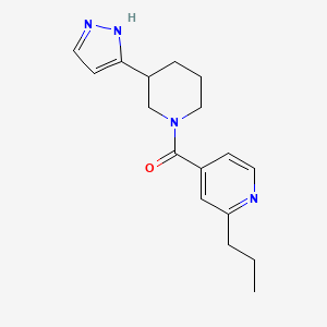 molecular formula C17H22N4O B5487329 2-propyl-4-{[3-(1H-pyrazol-5-yl)piperidin-1-yl]carbonyl}pyridine 