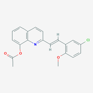 molecular formula C20H16ClNO3 B5487335 2-[2-(5-chloro-2-methoxyphenyl)vinyl]-8-quinolinyl acetate 