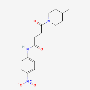 molecular formula C16H21N3O4 B5487340 4-(4-methyl-1-piperidinyl)-N-(4-nitrophenyl)-4-oxobutanamide 
