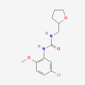 molecular formula C13H17ClN2O3 B5487358 N-(5-chloro-2-methoxyphenyl)-N'-(tetrahydro-2-furanylmethyl)urea 