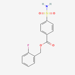 molecular formula C14H12FNO4S B5487366 2-fluorobenzyl 4-(aminosulfonyl)benzoate 
