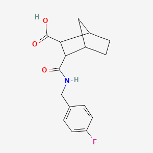 molecular formula C16H18FNO3 B5487380 3-{[(4-fluorobenzyl)amino]carbonyl}bicyclo[2.2.1]heptane-2-carboxylic acid 