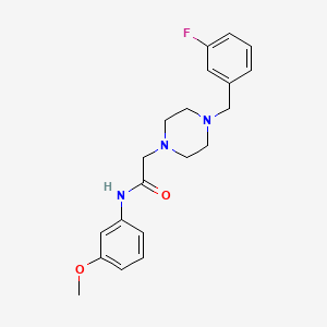 molecular formula C20H24FN3O2 B5487386 2-[4-(3-fluorobenzyl)-1-piperazinyl]-N-(3-methoxyphenyl)acetamide 