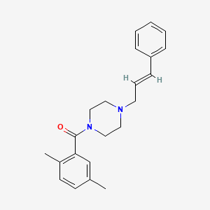 molecular formula C22H26N2O B5487389 1-(2,5-dimethylbenzoyl)-4-(3-phenyl-2-propen-1-yl)piperazine 