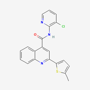 N-(3-chloro-2-pyridinyl)-2-(5-methyl-2-thienyl)-4-quinolinecarboxamide
