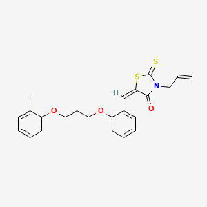 molecular formula C23H23NO3S2 B5487409 3-allyl-5-{2-[3-(2-methylphenoxy)propoxy]benzylidene}-2-thioxo-1,3-thiazolidin-4-one 