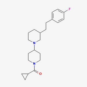 molecular formula C22H31FN2O B5487432 1'-(cyclopropylcarbonyl)-3-[2-(4-fluorophenyl)ethyl]-1,4'-bipiperidine 