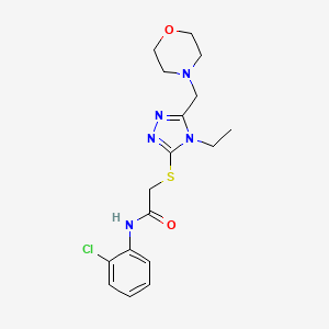 molecular formula C17H22ClN5O2S B5487458 N-(2-chlorophenyl)-2-{[4-ethyl-5-(morpholin-4-ylmethyl)-4H-1,2,4-triazol-3-yl]thio}acetamide 