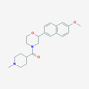 molecular formula C22H28N2O3 B5487466 2-(6-methoxy-2-naphthyl)-4-[(1-methylpiperidin-4-yl)carbonyl]morpholine 